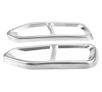 Auspuffblende Auto Endrohre Silber 2 Stück Für BMW G11 G12 2016-2018 Edelstahl 7er-Reihe Auspuffendrohr-Abdeckung Zierleiste(Silber)