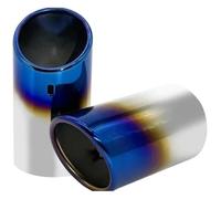 Auspuffblende Auto Für BMW 325i 328i Auto-Endrohr 75mm Silber 2PC Auspuffblenden Schalldämpfer(68mm Blue 2PC)