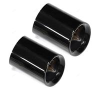 Auspuffblende Auto Für BMW X3 G01 X4 G02 2019 2020 2021 2022 Edelstahl Schwarz/Silber Auspuffendrohr Silberne Auspuffblende(Black 2PCS)