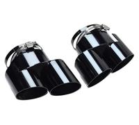 Auspuffblende Auto Für BMW X5 G05 X6 G06 X7 G07 Edelstahl-Endrohr Schwarzer Schalldämpfer Auspuffendrohr Silberfarben(Schwarz)