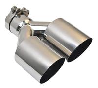 Auspuffblende Auto Universal 304 Edelstahl Auto Import Doppelzylinder Heckauspuff Endrohr Schalldämpfer Export Automobil Auspuffendrohr(76MM IN- 89MM OUT)