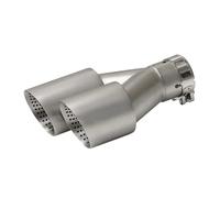 Auspuffblende Auto Universell Auspuffblenden Doppelrohr-Autorohr Edelstahl-Schalldämpfer Universaldüsen Für Schalldämpfer(Right ID 63-OD 89mm)