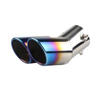 Auspuffblende Auto Universell Universal-Auspuffanlage Für Autos Ein Bis Zwei Auspuffrohre Gegrillt Blau Doppelrohr Edelstahl(F)