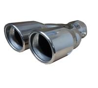 Auspuffblende Doppelendrohr Endrohr Auspuff Blende Sportauspuff Optik Edelstahl