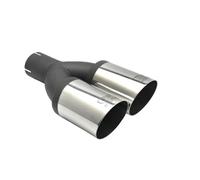 Auspuffblende Doppelendrohr N2-90-1* Endrohr 2x 90mm rund abgeschrägt Blende Edelstahl Doppelrohr (Passend für 65mm Anschluß)