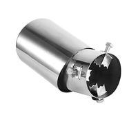 auspuffblende doppelrohr + Auto-Auspuffspitze 1 Stk. Universal hinten rundes Chrom Edelstahl Auto Auspuff Schalldämpfer Endrohr Endrohr