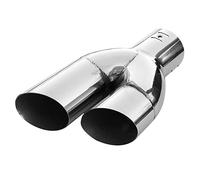 Auspuffblende Doppelrohr Endrohr Edelstahl Auto Endrohrblenden Auspuffendrohr Auspuffrohr Tuning Universell Schalldampf Blende Sport Rund Chrom Auspuffspitzen