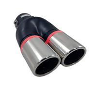 Auspuffblende Doppelrohr Endrohr Edelstahl Auto Endrohrblenden Auspuffendrohr Auspuffrohr Tuning Universell Schalldampf Blende Sport Rund Chrom Auspuffspitzen