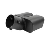 Auspuffblende Endrohr 2,5-Zoll-Einzel- Und Doppelrohr-Quadrat-Endrohrhals Auto-Auspuffschalldämpfer Edelstahl-Autoteile(Black)