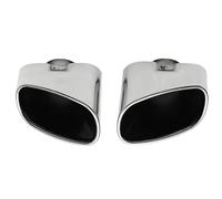 Auspuffblende,Endrohr Auspuffblende 2 stücke Edelstahl Chrom Auspuff Dual Endrohr Schalldämpfer Spitze Passend für BMW X5 E70 2000