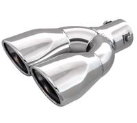 Auspuffblende Endrohr Chrom Doppelrohr 2 x 85x65mm oval Edelstahl bis 5,3cm