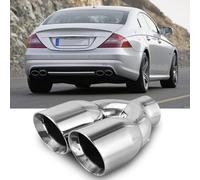 Auspuffblende Endrohr Edelstahl Doppelrohr Für Mercedes Benz CL 203 CLC C-Klasse