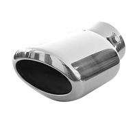 Auspuffblende Endrohr Endstuck Auspuff Blende Schalldampf Sportauspuff Universell Schalldampf Sport Tuning Optik Edelstahl Oval bis 69mm Chrom AutoHobby