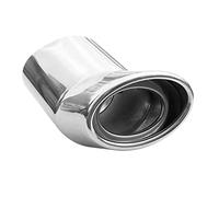 Auspuffblende Endrohr Endstuck Auspuff Blende Schalldampf Sportauspuff Universell Schalldampf Sport Tuning Optik Edelstahl Oval bis 51mm Chrom AutoHobby