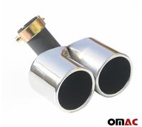 Auspuffblende Endrohr für Smart ForTwo 2007-2014 Doppelrohr Edelstahl Chrom 1tlg