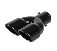 Auspuffblende Für Fahrzeugmodifikationen Doppelrohr-Auspuffanlage Universelle Ausführung Mit Verdicktem Auslass Endrohrschalldämpfer Exhaust Tailpipe(Black straight)