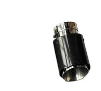 Auspuffblende Für M2 M3 M335I Universal 1 Stück Einzelne Auspuff Tipps Silber Rohr Glänzend Schalldämpfer Schwanz Ende Rohr Endrohrblenden(ID 76MM-OD 89MM)