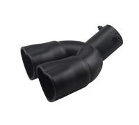 Auspuffblende Herzform-Stil Auto-Auspuff-Schalldämpfer-Endrohr Universal-Edelstahl-Schalldämpfer-Endrohr Doppelrohr-Rohrspitze Einlass 60 Mm Auto-Endrohre(Matte Black curved)