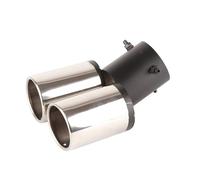 Auspuffblende und Schalldämpfer für universelle PKW-Anwendung - Edelstahl Doppelrohr mit edlem Chrom-Finish