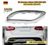 Auspuffblende Zierleiste Chrom Links für Mercedes Benz W205 S205 C205 A205 13-17