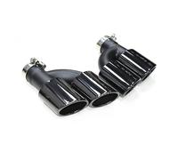 Auspuffblenden 1 Paar Für A4 A5 A6 A7 Upgrade S4 S5 S6 S7 Edelstahl Schwarz Schalldämpfer Auspuffanlage Vier Outlet Endrohre(Gloss Black)