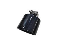 Auspuffblenden 1 Stück Oval Tilt Gloss Carbon Fiber Schwarz Edelstahl Modifikation Endrohr Auspuffrohr Tipps Schalldämpfer Autozubehör Schalldämpfer(ID 83MM-OD 105MM)