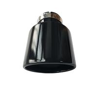 Auspuffblenden 1 Stück Universal Oval Edelstahl Schwarz Auspuffspitze Düse Schwanz Hals Großer Durchmesser Große Größe Auto Modifizierte Schalldämpfer Endrohr Schalldämpfer(ID 86MM-OD 115MM)