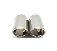 Auspuffblenden 2 Stücke Auspuffrohr Autoabdeckungen Für BMW 1 2 3 4 5 Serie FÜR E90 E91 E92 E93 F32 F33 F36 F30 GT 13-18 F20 F22 F10 F11 F18 E60 Auspuffrohr (Farbe : 70mm, Größe : Bevel 2pcs Silver