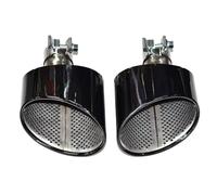 Auspuffblenden Für A4 A5 A6 A7 Auspuffrohr-Upgrade RS4 RS5 RS6 RS7 Edelstahl Schwarz Schalldämpfer Spitze Düse Auspuff(Schwarz)