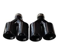 Auspuffblenden Für Series1 Paar Dual Outlet Glänzend Schwarz Carbon Schalldämpfer Rohre Universal Auspuff Tipps Ende Auspuff(54MM IN 105MM Out)