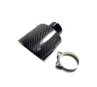 Auspuffblenden Universelle Ovale Schräge Carbon-Schwarz-Auspuffspitzen Glänzende Schalldämpfer-Auspuffspitze Schalldämpferrohre Endrohrblenden Schalldämpfer(70MM-115MM Oval)