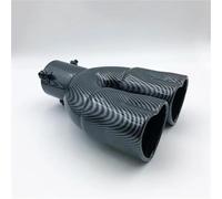 Auspuffdüse Herzförmige Edelstahl-Auspuffspitzen Schalldämpfer-Endstück Doppelrohr-Rohrspitzen Universelles Autozubehör Auspuffblende(Carbon straight)