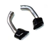 Auspuffendrohr 1 Paar Auspuffblende für BMW X5 E70 2008-2013, Auspuff für Rohr, Edelstahl, Schalldämpferspitze, Auto-Auspuff-Endrohr(Black Exhaust)