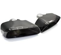 Auspuffendrohr Auspuffblende, 2 Stück Edelstahl Silber Auto Schalldämpfer Spitze Quadratisches Endrohr Für BMW G30 G38 525i 530i 540i MP 2018-2020(Schwarz)