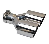 Auspuffrohr Edelstahl-Schalldämpfer Doppelrohr-Auspuffendrohr Auto-Endrohr Kfz-Teile Auspuffblende Endrohr(IN73-OUT89mm)