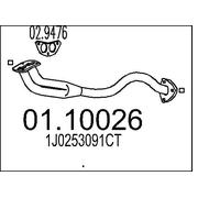 Auspuffrohr vorne für Mittelschalldämpfer 01.10026 MTS für SKODA OCTAVIA I