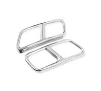 Auspuffschalldämpferabdeckungen Heckauspuff-Doppelrohr-Auspuffblende Für AutosAutozubehör Kompatibel Mit Benz Für GL-Klasse X166 2013 2014 2015(Silver)