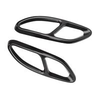 Auspuffschalldämpferabdeckungen Heckauspuff-Doppelrohr-Auspuffblende Kompatibel Mit Benz Für C-Klasse W205 2015 2016 2017 2018 2019