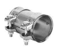 Auspuffschelle Rohrverbinder, 3in 76mm Doppelschelle Auspuff Rohrverbinder Auspuffrohr Verbinder Abgasrohrverbinder Klemmschelle Auspuffschelle Ø 76mm x124mm