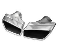 Auspuffspitze Für BMW G30 G31 G32 2017 Design F10 F11 2011-2014 Edelstahl Schalldämpfer Endrohrdüse Silber B Auto Auspuffblende(Silver B)