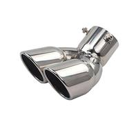 Auspuffspitzen Auspuff Asudaro Auto Auspuffrohr Universal Auto Edelstahl Dual-Outlet Auspuffrohr Endspitze 63mm Auto Auspuffendrohr Endd?e Auspuffblende Auspuff Auto Auspuff Endrohre,Silber,Silber