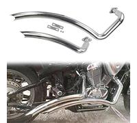 Auspuffzubehör Für Kawasaki EN800 VN800 Für Vulcan S 800 VN400 Alle Baujahre Motorrad-Auspuff Mit Schrägschnitt, Chrom/Schwarz, Schalldämpfer, Abnehmbarer, Auspuffrohr(Chrome)