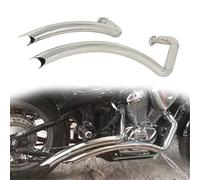 Auspuffzubehör Für Kawasaki VN 800E Für Drifter 2000-2006 2001 2002 2003 2004 2005 Zubehör Motorradauspuff Mit Schalldämpfer Doppelauspuff Chrom/Schwarz Slip-On Auspuff(Chrome)