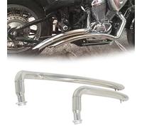 Auspuffzubehör Für Kawasaki VN800B Classic 1996-2005 2004 2003 2002 2001 2000 Motorrad Chrom/Schwarz Slip Ons Schalldämpfer Auspuff Edelstahl Zubehör(Chrome)