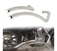 Auspuffzubehör Motorradauspuffrohr Chrom/Schwarz Slip Ons Schalldämpfer Auspuff Edelstahl Für Kawasaki VN800E Für Drifter 2000-2006 2005 2004 2003 2002 2001(Chrome)