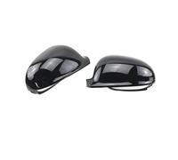 Außenspiegelabdeckung Außenspiegelkappe Für VW Für Golf 5/6 Plus Für Jetta MK5 Für Passat B5.5/B6 Für EOS Schwarze Carbonfaser-Optik(Schwarz)