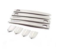 Außentürgriff Autozubehör Türgriffblende Chrom Abdeckrahmen Aufkleber Außendekoration Zierleisten passend für Cadillac XT6 2019 2020 Türgriff (Farbe: RHD Grau) (glänzendes Silber-Logo)