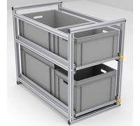 Auszugsystem Kastenwagen - 90cm Schwerlastauszug - Eurobox - Heckgarage Ausbau