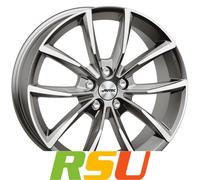 Autec Typ AS - Astana titansilber poliert 8x19" ET42 LK5 108 ML 65.1 Alufelge...