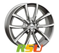 Autec Typ AS - Astana titansilber poliert 9x19" ET21 LK5 112 ML 66.5 Alufelge...